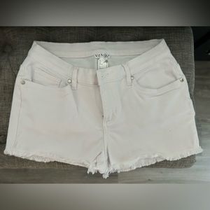 White denim shorts